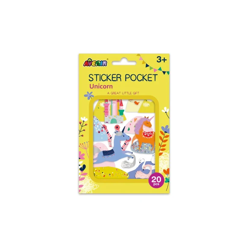 Sticker Pocket Unicornio
