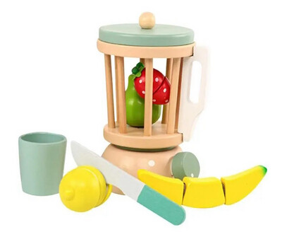 Set licuadora de madera con accesorios