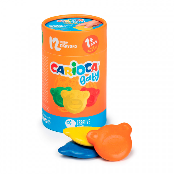 Ceras de colores en forma de oso Carioca Baby Caja x 12 unidades