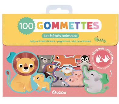 Pack 100 stickers Animales Bebés