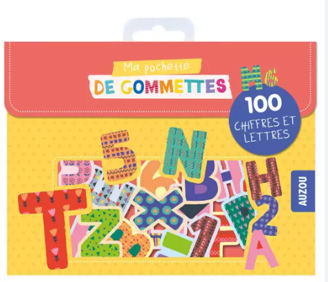 Pack 100 Stickers Letras y Números