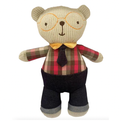 Osito Tejido peluche con Sonajero