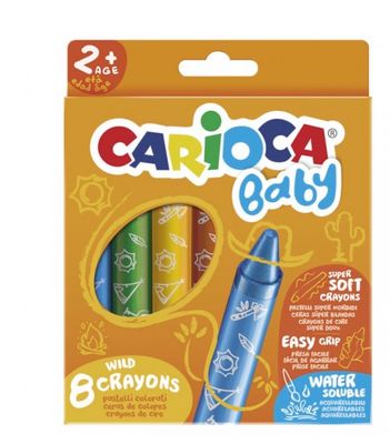 Crayones Carioca Baby Wild Caja x 8 colores