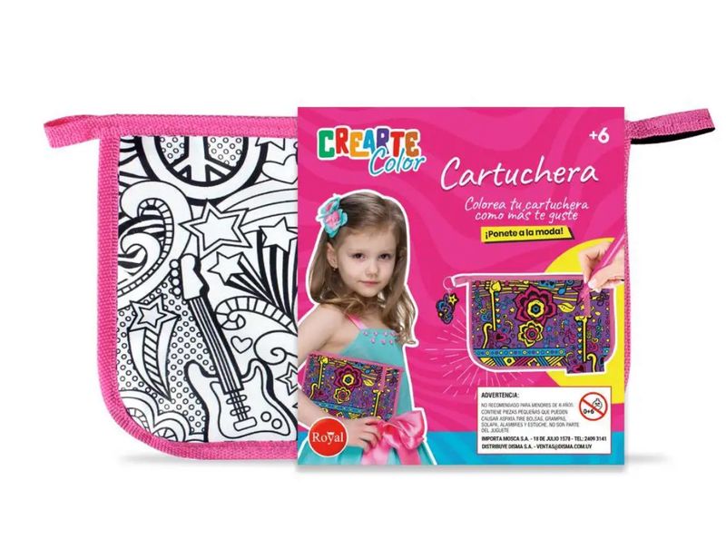 Cartuchera para colorear Crearte