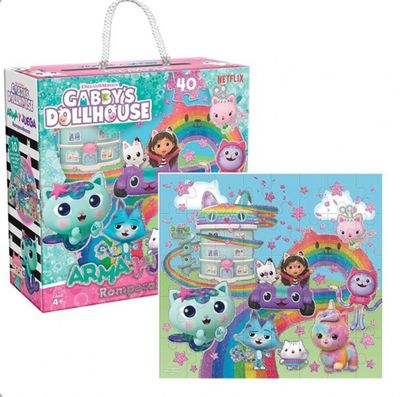 Puzzle 40P Gabbys Dollhouse Arma Y Juega Glitter