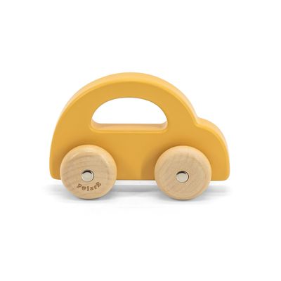 Autito de madera amarillo