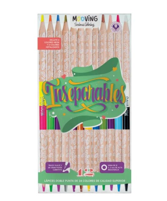Lapices Bicolores Mooving Caja x 12 unidades