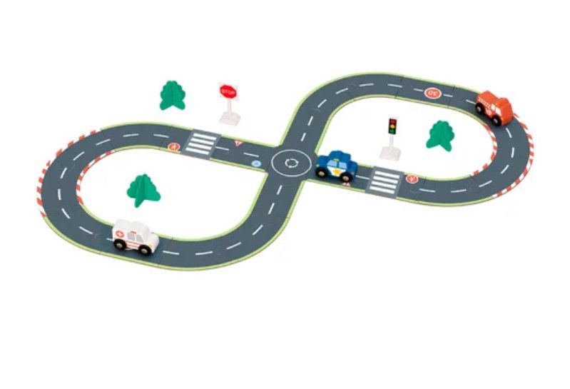 Set de juego en madera Hi Pando autopista