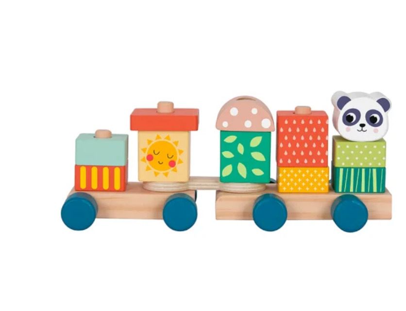 Tren de encastre con piezas en madera Hi Pando