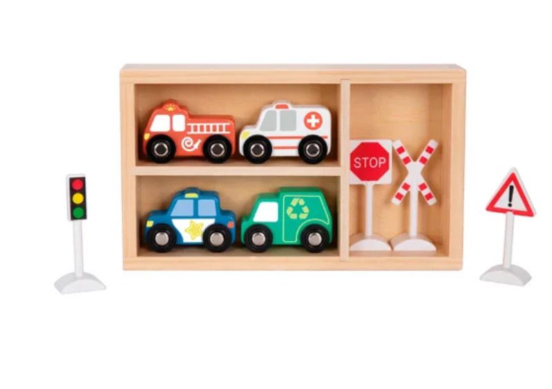 Set de vehículos en madera Hi Pando