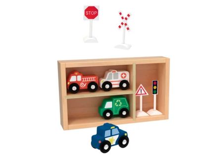 Set de vehículos en madera Hi Pando