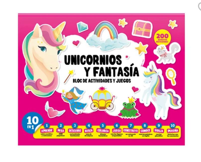 Block de actividades y juegos Imagiland Unicornios y Fantasía
