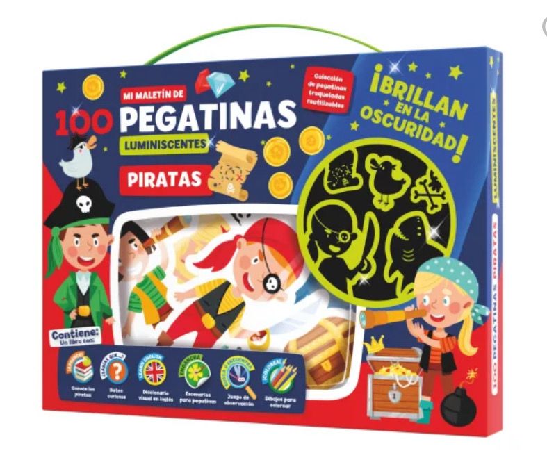 Maletin de stickers luminiscentes Imagiland Piratas