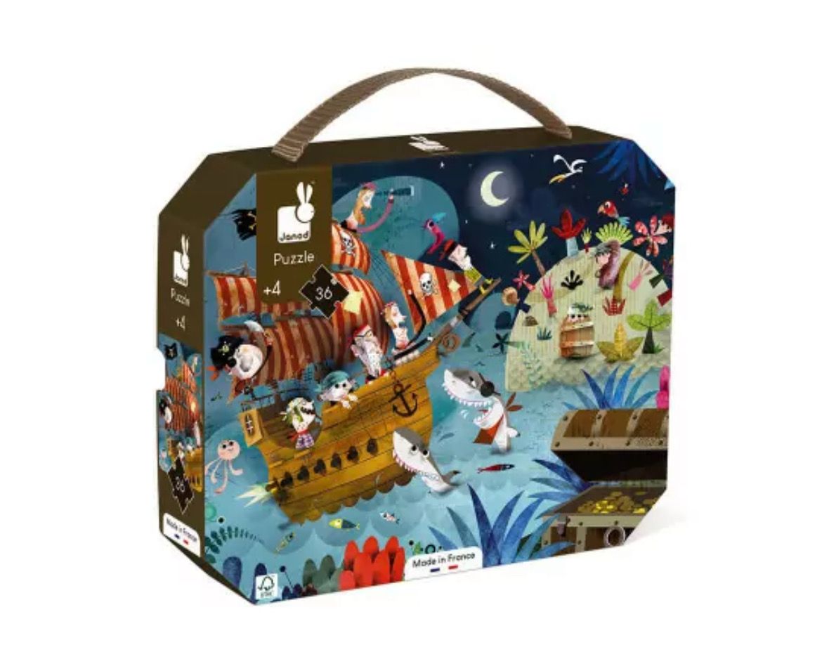 Puzzle maletín búsqueda del Tesoro 36pcs