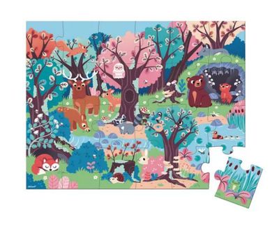 Puzzle Mágico El Bosque con lámpara Janod