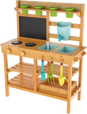 Cocina exterior con jardinera