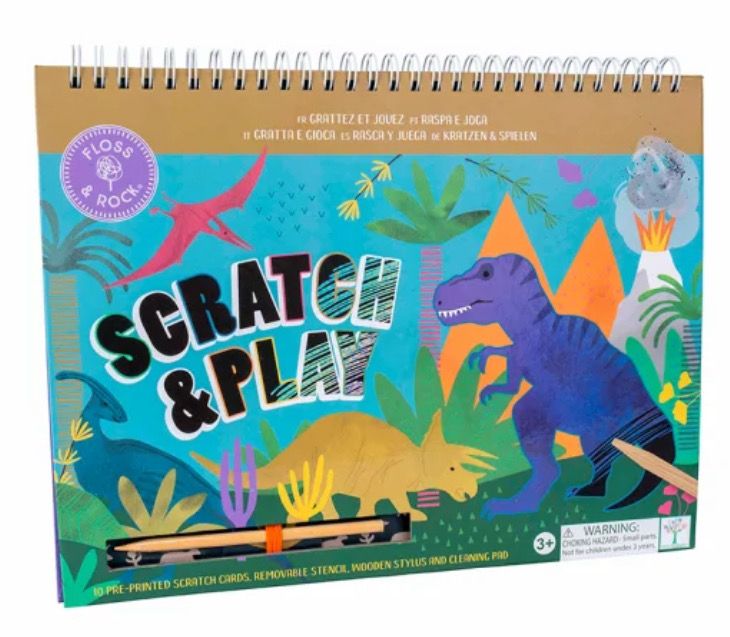 Raspa y descubre libro Floss &amp; Rock Dinosaurios