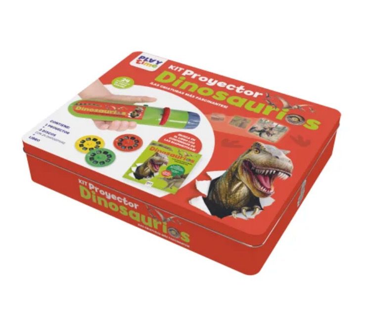 Kit proyector caja metálica dinosaurios Imagiland