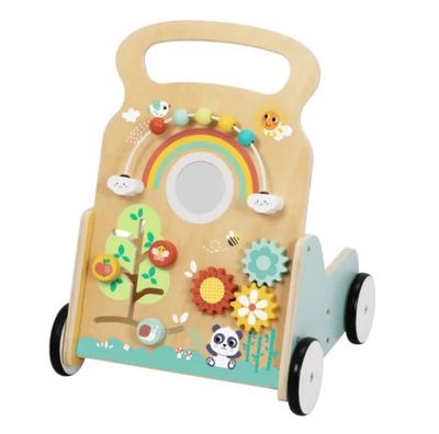 Caminador de madera con actividades Hi Pando