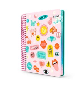 Cuaderno premium Mooving Smile Fever 1/2 Oficio 96 hojas
