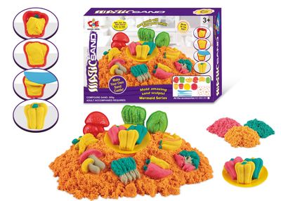 Juego moldes comida - Arena kinética