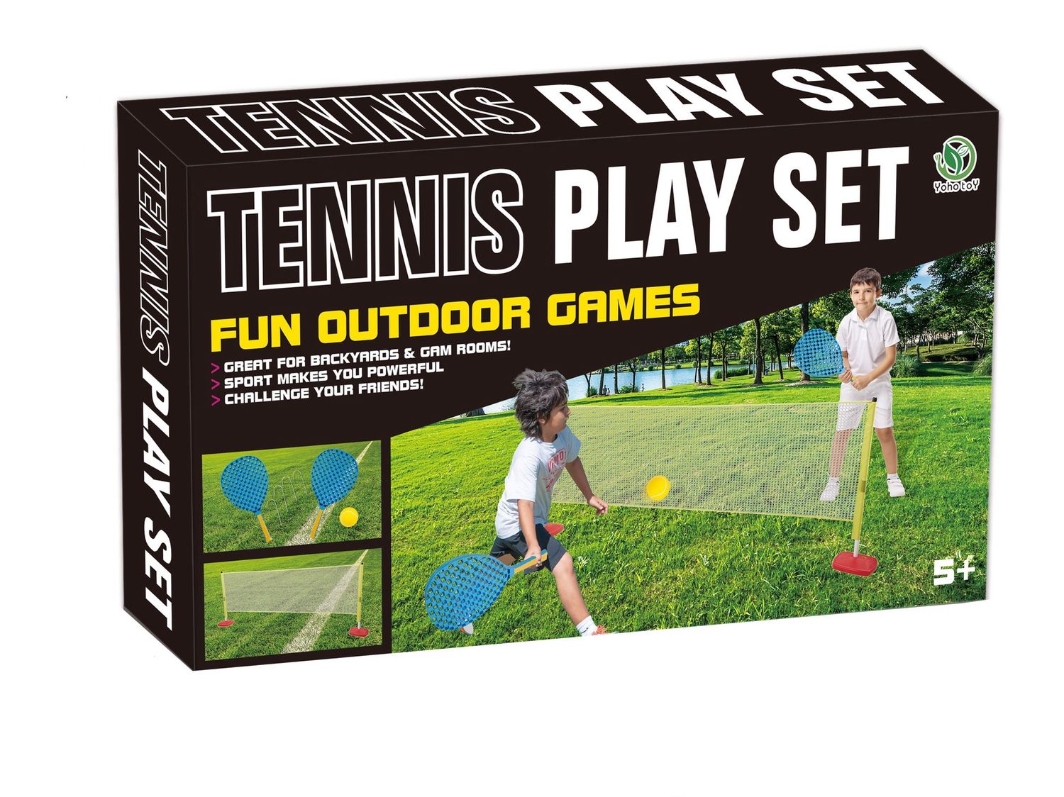 Set de tennis - Red con paletas y pelota - 200 x 91 cm.