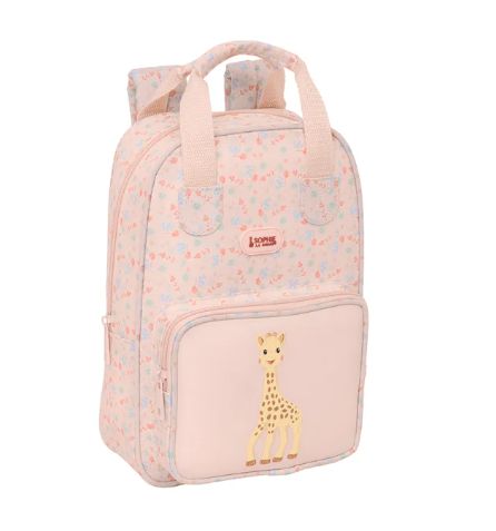 Mochila Safta Sophie La Girafe de espalda 28 cm