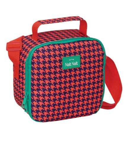 Lunchera térmica Safta cuadrille color coral 20 cm