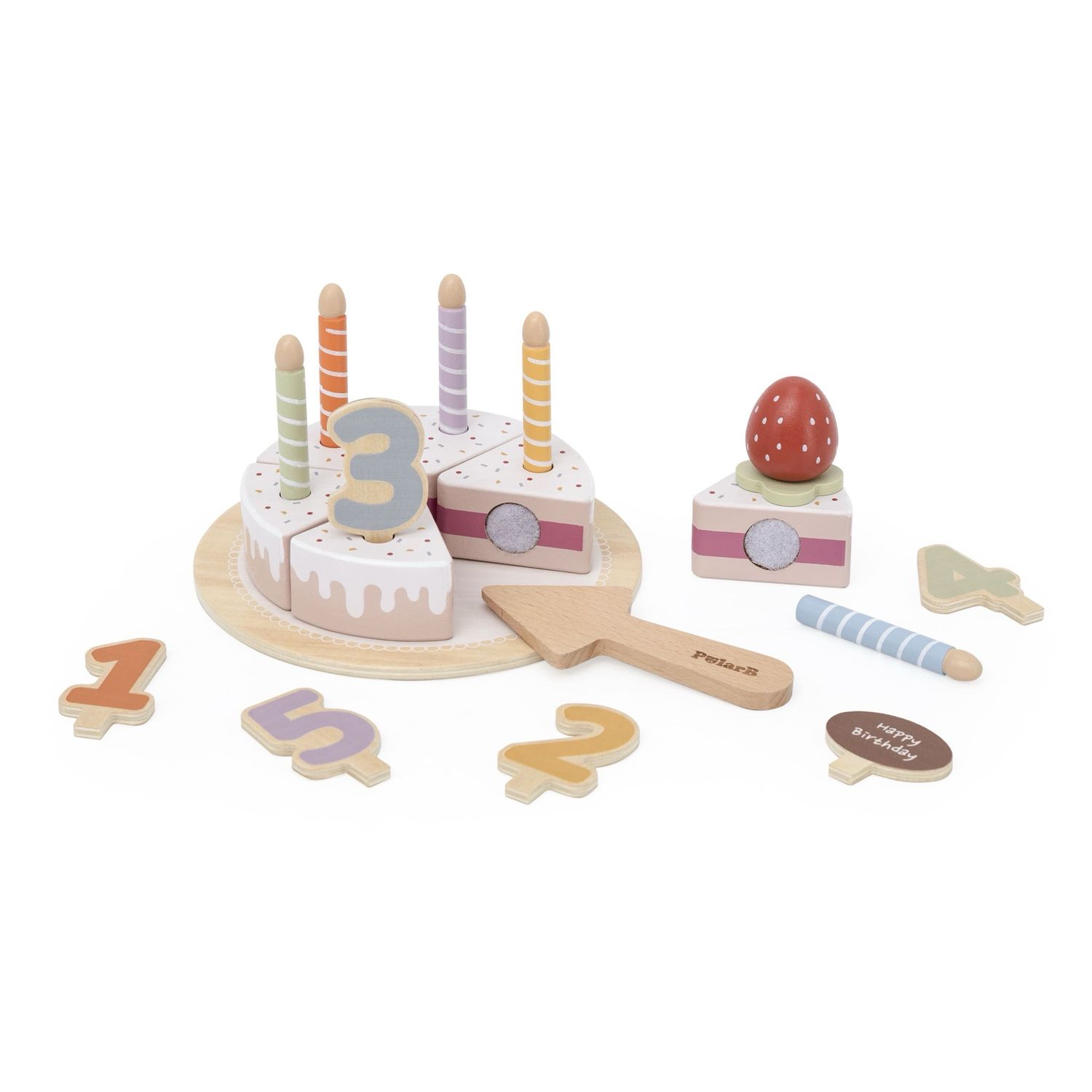 Torta cumpleaños con accesorios