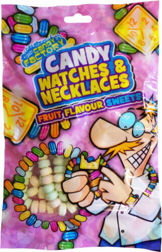 Crazy Candy Factory Candy Watches &amp; Necklaces Bag 102g