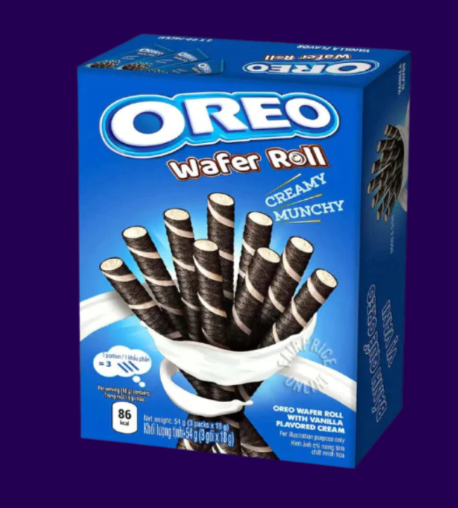 Oreo Wafer Rolls Vanilla 54g