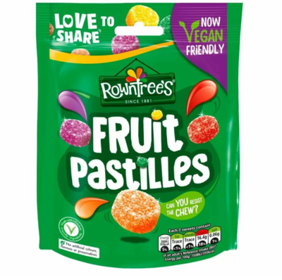 Rowntree's Fruit Pastilles Vegan Sharing Pouch 143g