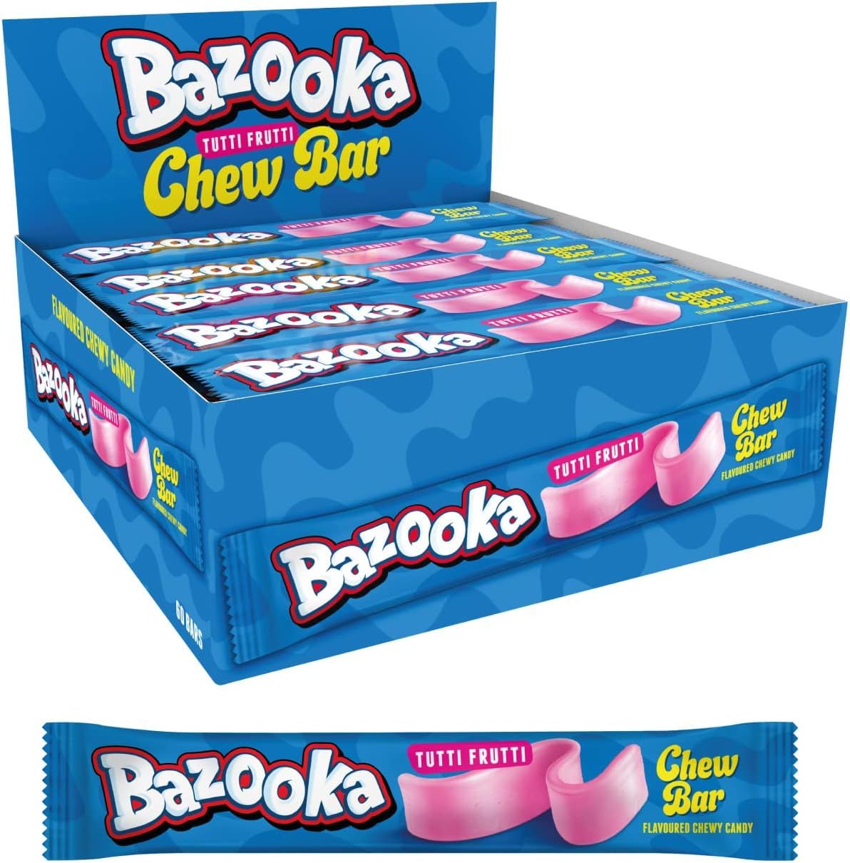 Bazooka Tutti Frutti Chews (Case of 60 Bars)