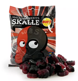 Vegan Swedish Raspberry Liquorice Skulls 90g