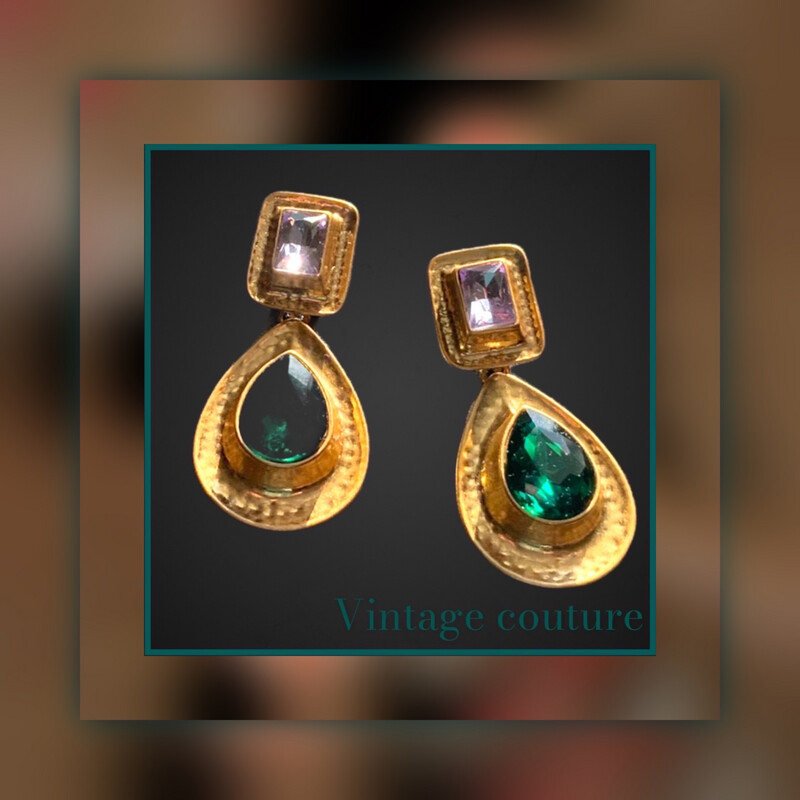 Boucles d&#39;oreilles Vintage Couture Neuves