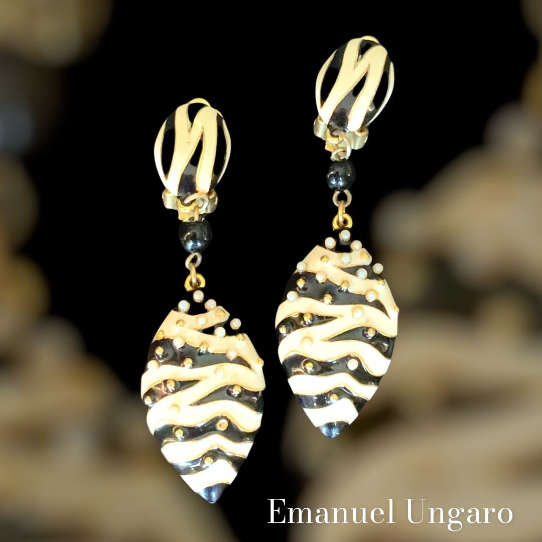 EMANUEL UNGARO vintage earrings