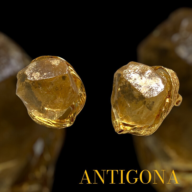 Boucles d&#39;oreilles Antigona Vintage Résine et Paillettes