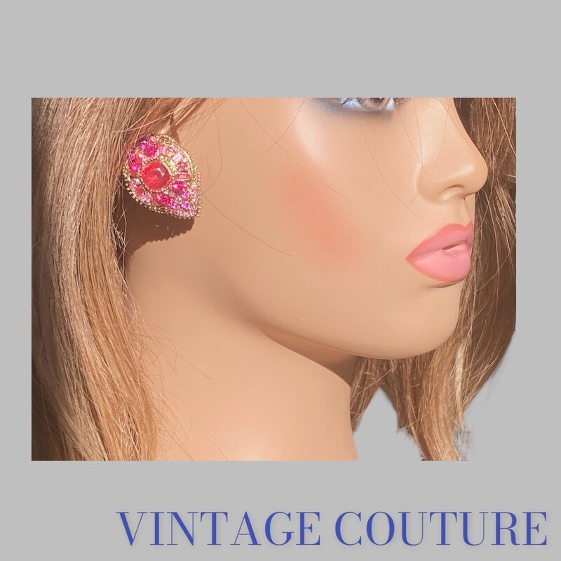 Boucles d'oreilles VINTAGE COUTURE en Résine