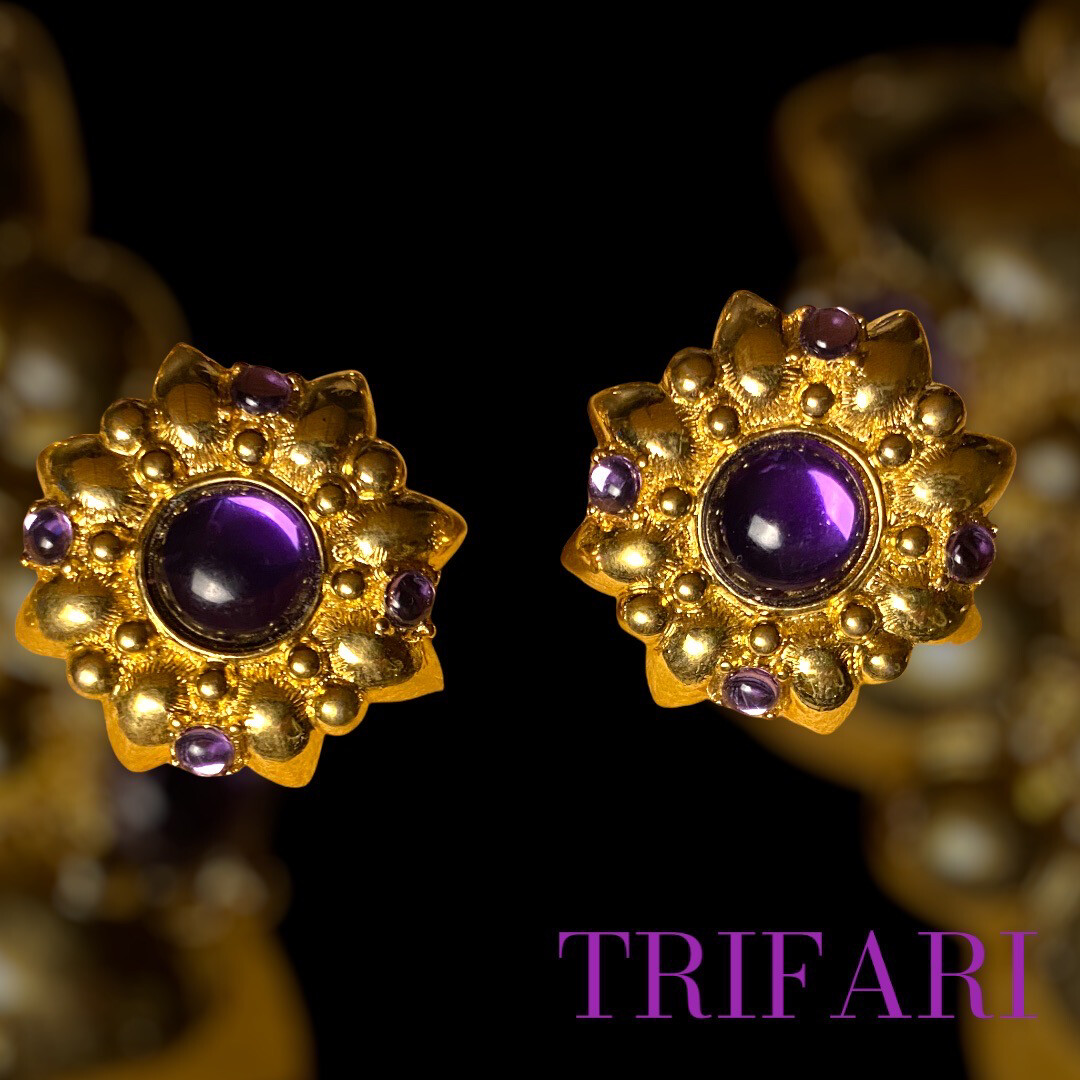 Boucles d'oreilles Trifari Pintage jamais Portées