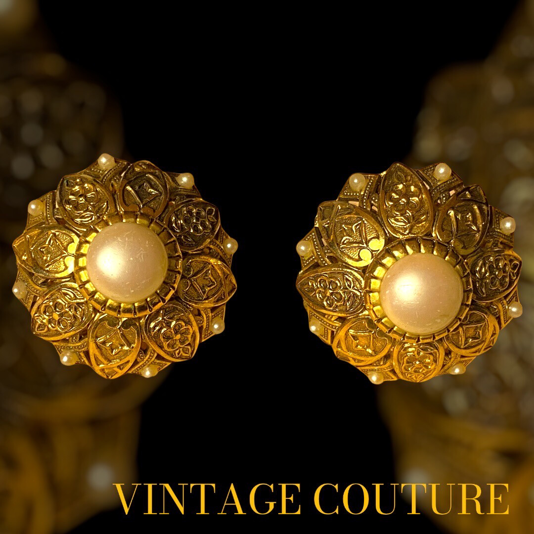 Boucles d'oreilles Vintage Gripiox Couture