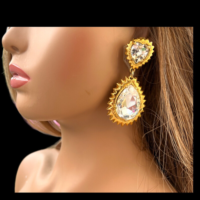 Boucles d'oreilles vintage Swarovski Couture