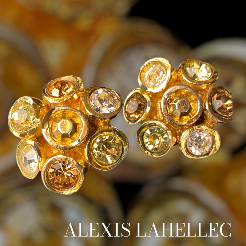 Boucles d'oreilles Vintage Alexis Lahellec Plaqué or