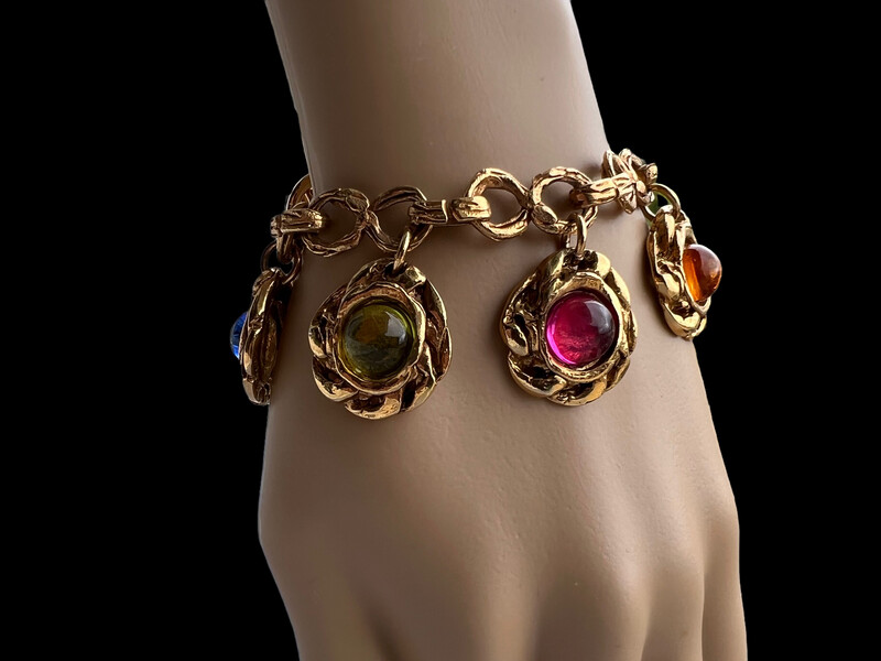  Bracelet Vintage la rose pourpre par le créateur de l’or du soir
