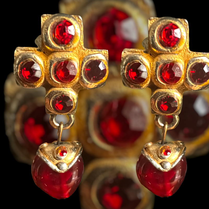 Boucles d’oreilles vintage signées Jacky de g
