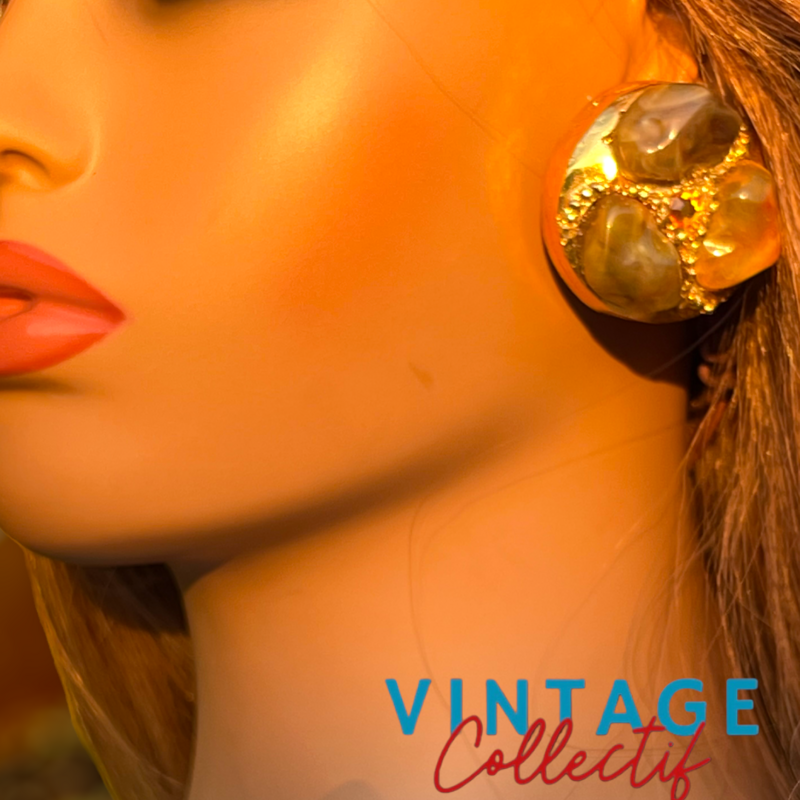Boucles d oreilles vintage Jacky de g non signées
