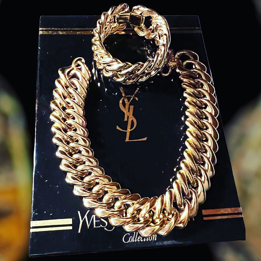 Collier et bracelet vintage Yves Saint Laurent