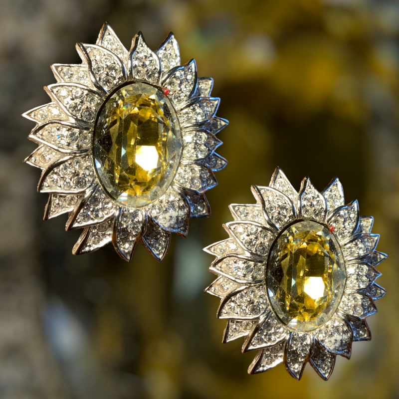 Set Collier et boucles d'oreilles vintage Christian Dior 1960