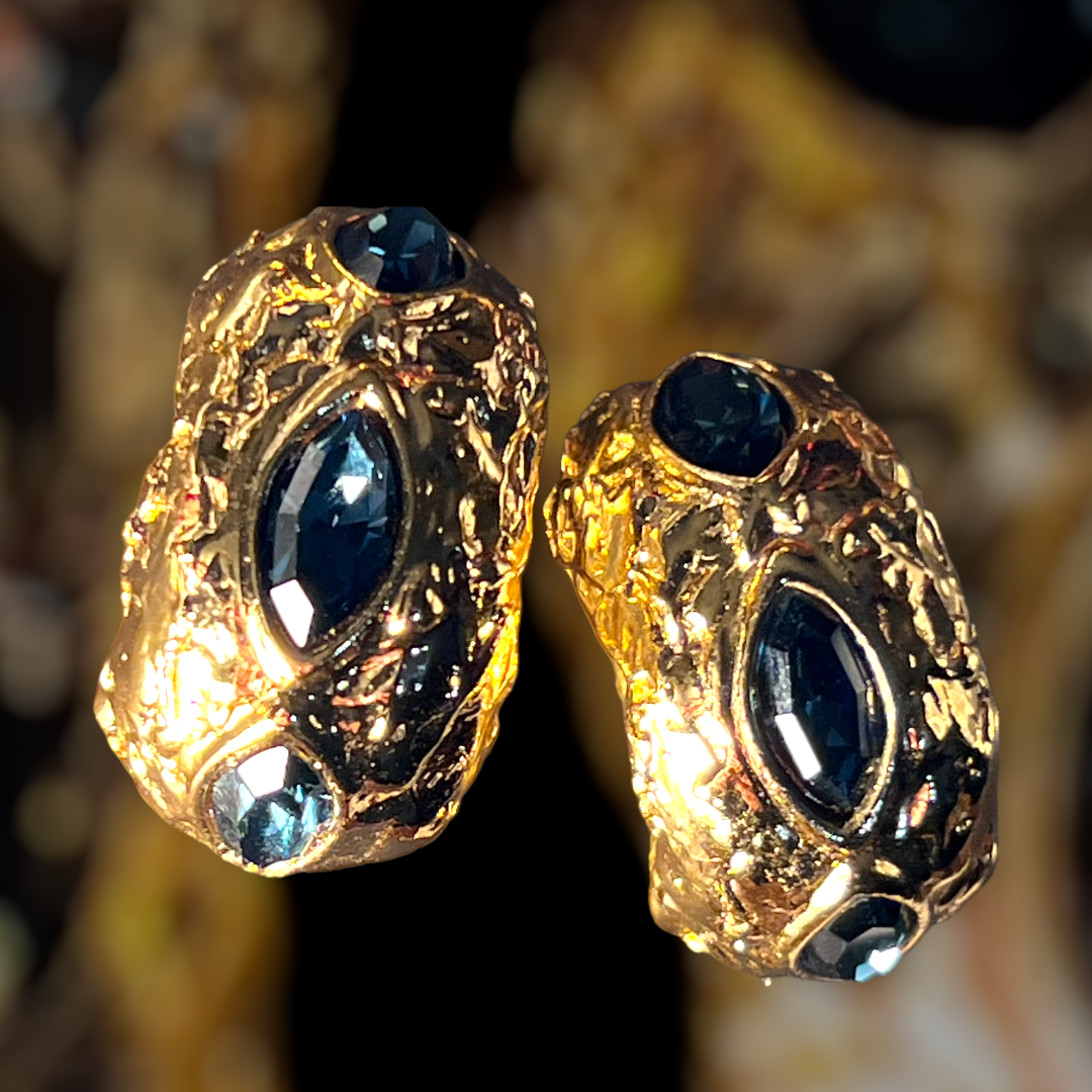 Yves Saint Laurent vintage half hoop earrings, never worn