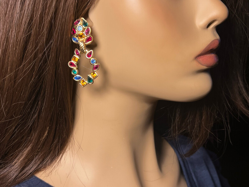 Yves Saint Laurent multi vintage earrings