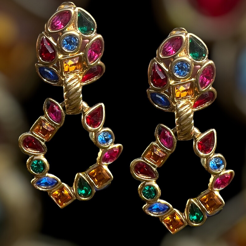 Yves Saint Laurent multi vintage earrings